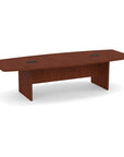 Boat Shaped Conference Table with Slab Base - Kansas City Office Furniture