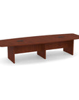 Boat Shaped Conference Table with Slab Base - Kansas City Office Furniture