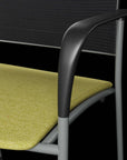 Detail shot of Extra Guest Mesh Side Chair seat, training room mid back chairs. Kansas City office furniture.