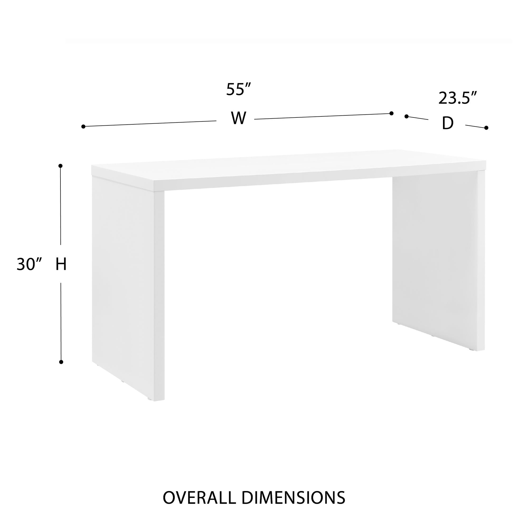 Abby 55&quot;W Office Desk - Kansas City Office Furniture