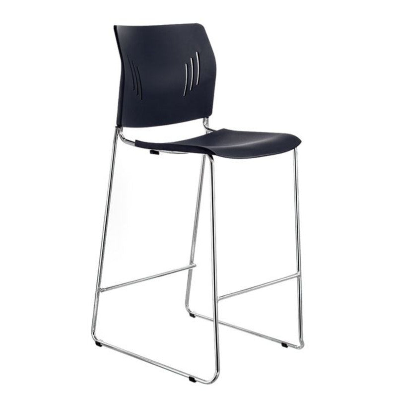 Storlie Black Office Barstool with Sled Base. 3085. Kansas City office furniture.