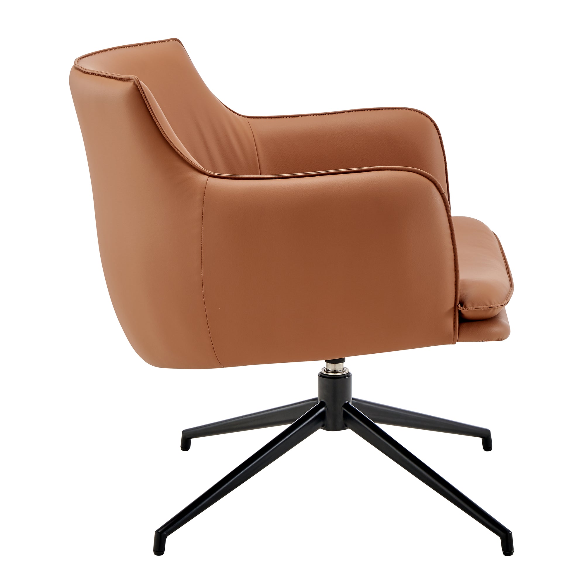 Ronja Swivel Lounge Chair with Black Steel Base - Kansas City Office Furniture