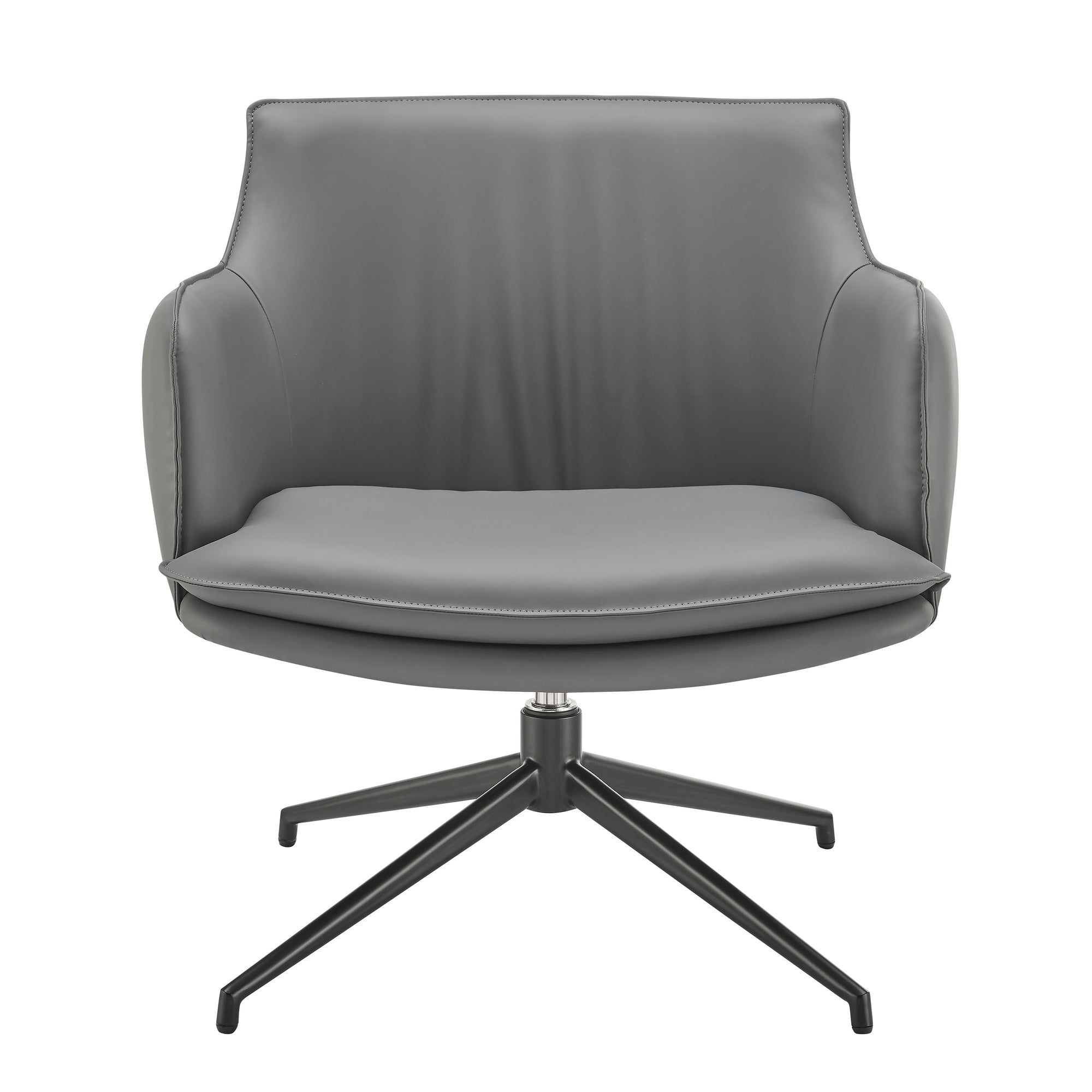 Ronja Swivel Lounge Chair with Black Steel Base - Kansas City Office Furniture