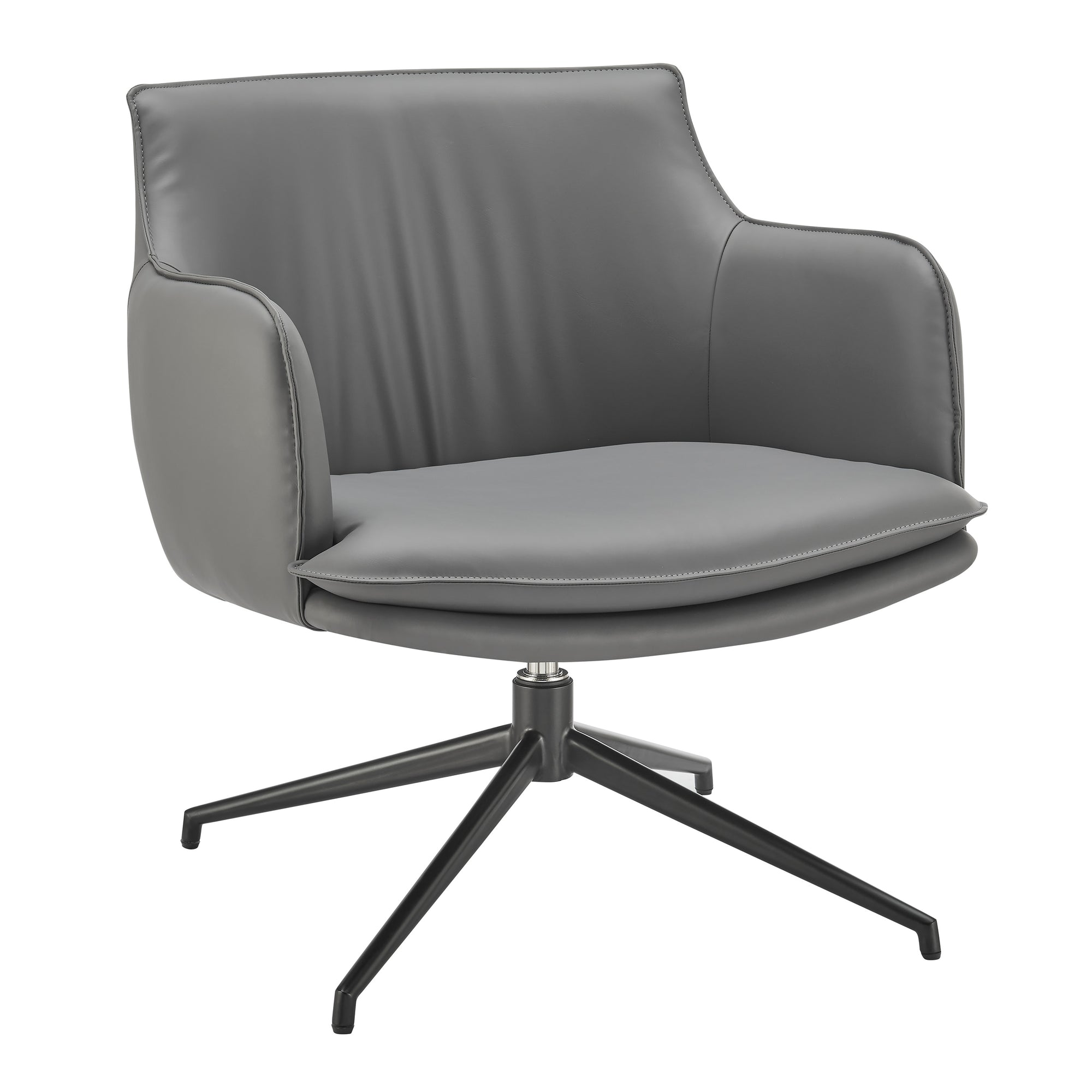 Ronja Swivel Lounge Chair with Black Steel Base - Kansas City Office Furniture