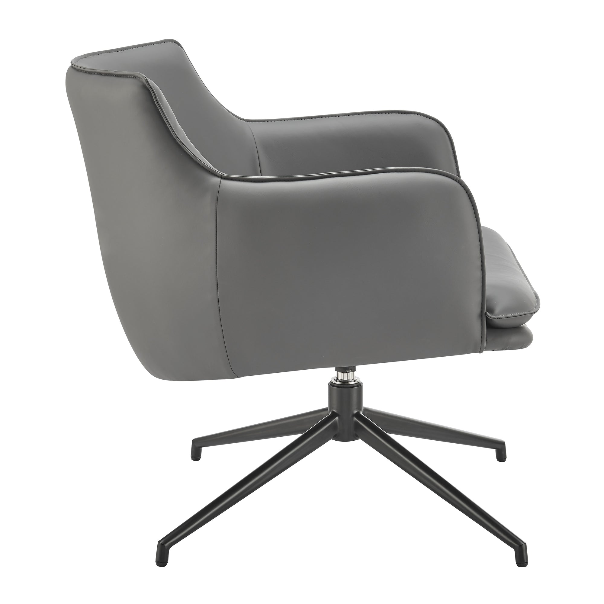 Ronja Swivel Lounge Chair with Black Steel Base - Kansas City Office Furniture