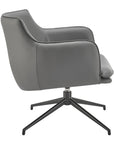 Ronja Swivel Lounge Chair with Black Steel Base - Kansas City Office Furniture