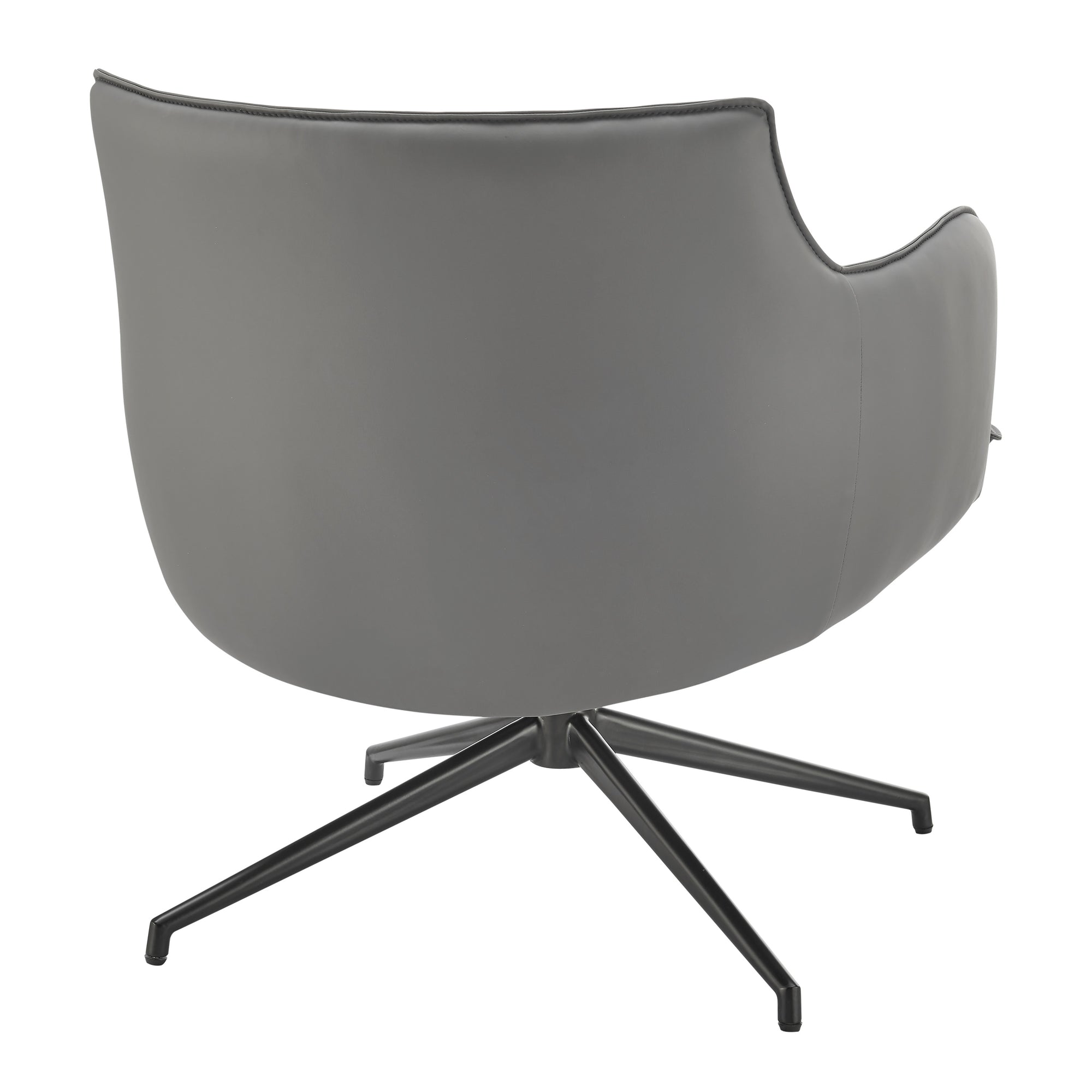 Ronja Swivel Lounge Chair with Black Steel Base - Kansas City Office Furniture