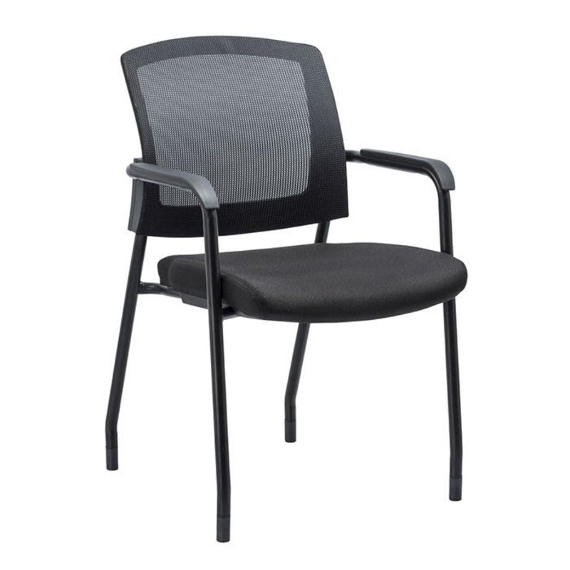 Storlie Stackable Mesh Back Side Chair with Arms. Kansas City Office Furniture.