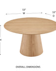 Wesley 53" Wood Veneer Round Table - Kansas City Office Furniture