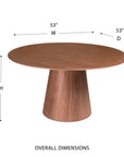 Wesley 53" Wood Veneer Round Table - Kansas City Office Furniture