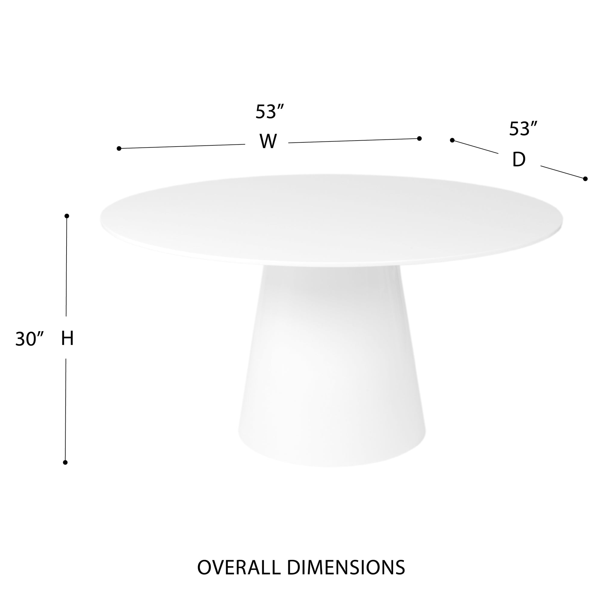 Wesley 53&quot; Wood Veneer Round Table - Kansas City Office Furniture