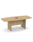 Boat Shaped Conference Table with Slab Base - Kansas City Office Furniture