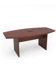 Boat Shaped Conference Table with Slab Base - Kansas City Office Furniture