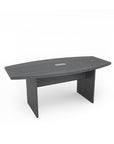 Boat Shaped Conference Table with Slab Base - Kansas City Office Furniture