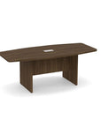 Boat Shaped Conference Table with Slab Base - Kansas City Office Furniture