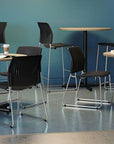 Storlie Black Stacking Chairs with Sled Base. 3080. Kansas City office furniture.