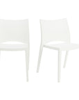 Leslie Stacking Chair in White - Set of 2 - Kansas City Office Furniture