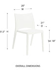 Leslie Stacking Chair in White - Set of 2 - Kansas City Office Furniture