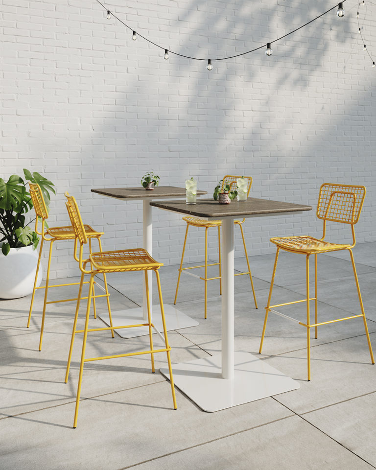 Bowen Outdoor Square Pedestal Table - Kansas City Office Furniture