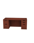 Storlie desk in Cherry laminate. Classic Double Pedestal Office Desk with Box Box File and File File Storage. Kansas City office furniture.