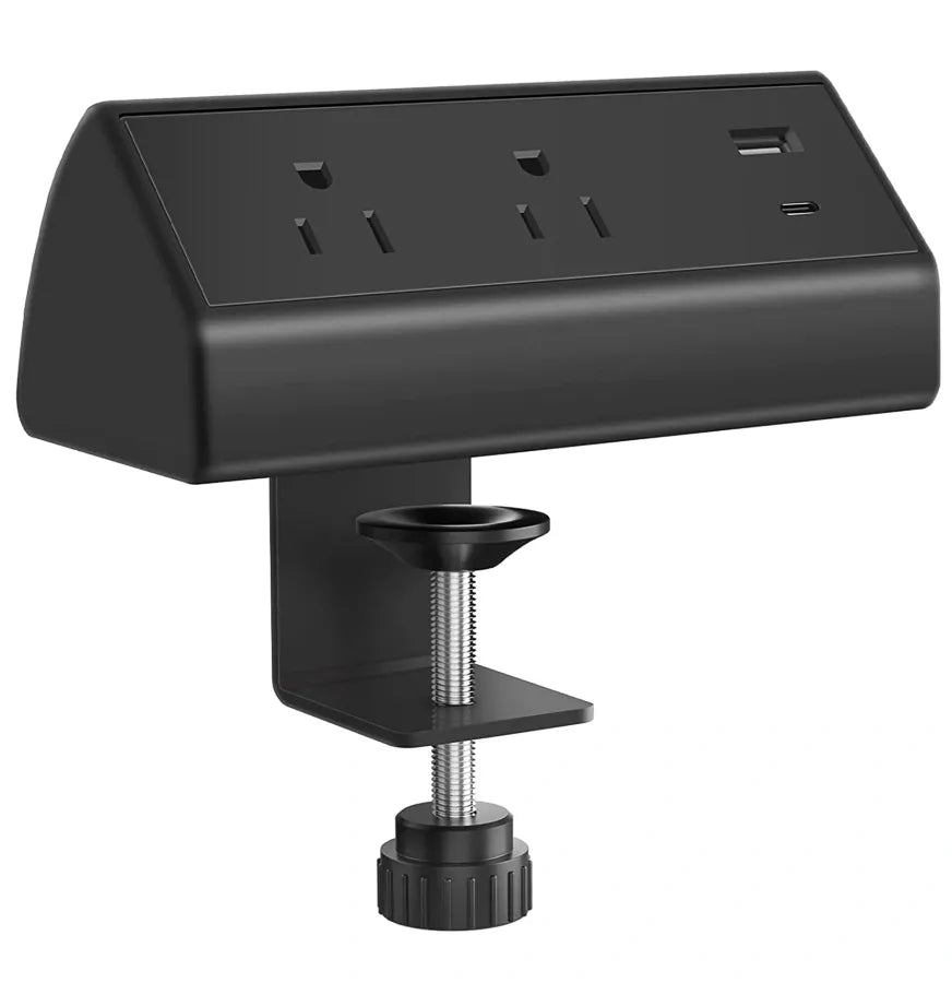 Clamp-On Desktop Power Strip & Charger - Kansas City Office Furniture