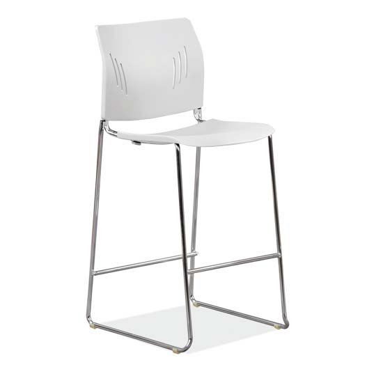 BarStool with Chrome Frame with Sled Base - Kansas City Office Furniture