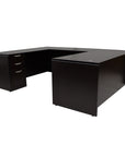 U-Shaped 72"W x 102"D Workstation Desk with B/B/F & F/F Storage - Kansas City Office Furniture