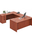 U-Shaped 72"W x 102"D Workstation Desk with B/B/F & F/F Storage - Kansas City Office Furniture