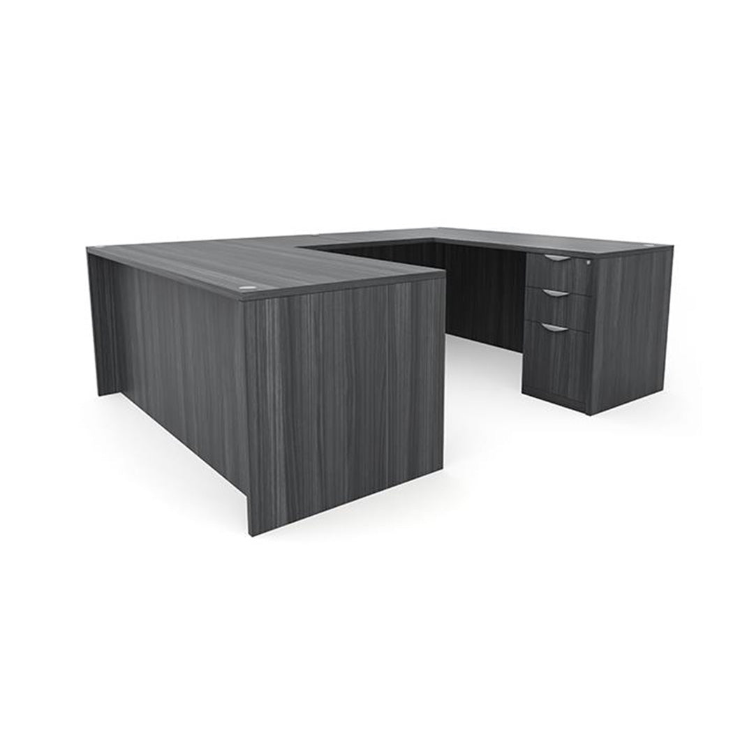 U-Shaped 72"W x 102"D Workstation Desk with B/B/F & F/F Storage - Kansas City Office Furniture