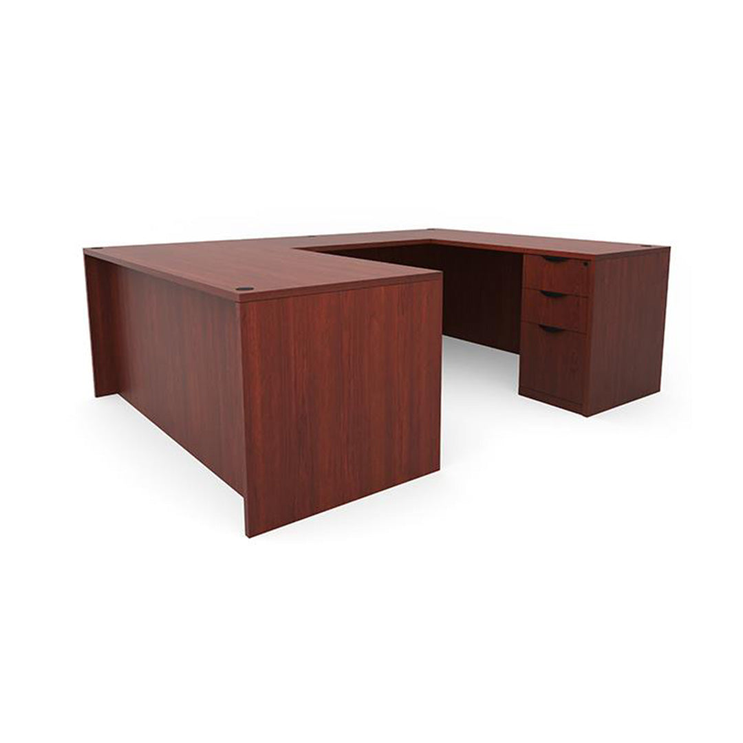 U-Shaped 72&quot;W x 102&quot;D Workstation Desk with B/B/F &amp; F/F Storage - Kansas City Office Furniture