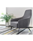 Styled shot of Anza Modern Armhair Lounge Seat - Color: Smoke, Kansas City Office Furniture, Contemporary Upholstered Chair, Office Lobby Seating