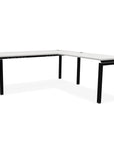 L-shaped office desk, contemporary, L Desk, metal legs, modern, modular, steel base, Kansas City office furniture, black legs, white worktop