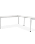 L-shaped office desk, contemporary, L Desk, metal legs, modern, modular, steel base, Kansas City office furniture, white legs