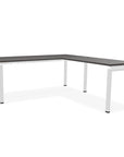 L-shaped office desk, contemporary, L Desk, metal legs, modern, modular, steel base, Kansas City office furniture, white legs