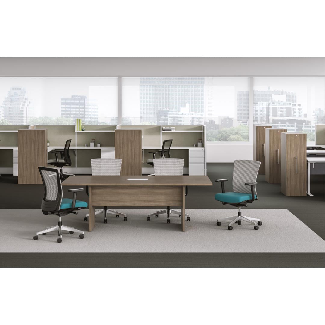 Calibrate Modern Conference Table. Rectangle. Single in surface enclosed power grommet. Kansas City Office Furniture.