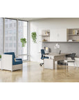 Calibrate L-Shaped Corporate Office Desk, L Desk, workstation with storage, Kansas City office furniture