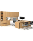 Calibrate U-Shaped Corporate Office Desk, U Desk, workstation with storage, Kansas City office furniture