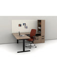 Calibrate L-Shaped Corporate Office Desk, L Desk, workstation with storage, Kansas City office furniture