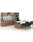 Calibrate L-Shaped Corporate Office Desk, L Desk, workstation with storage, Kansas City office furniture