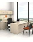 Calibrate U-Shaped Corporate Office Desk, U Desk, workstation with storage, Kansas City office furniture