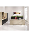 Calibrate L-Shaped Corporate Office Desk, L Desk, workstation with storage, Kansas City office furniture