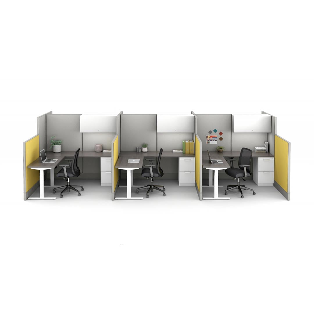 AIS Divi Panel Workstations, corporate cubicle system. Kansas City office furniture.