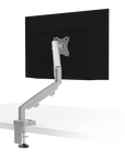 Side angle view. ESI EPPA Single Monitor Arm, Aluminum and steel design. Kansas City office accessories.