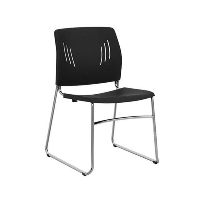 Storlie Black Stacking Chairs with Sled Base. 3080. Kansas City office furniture.