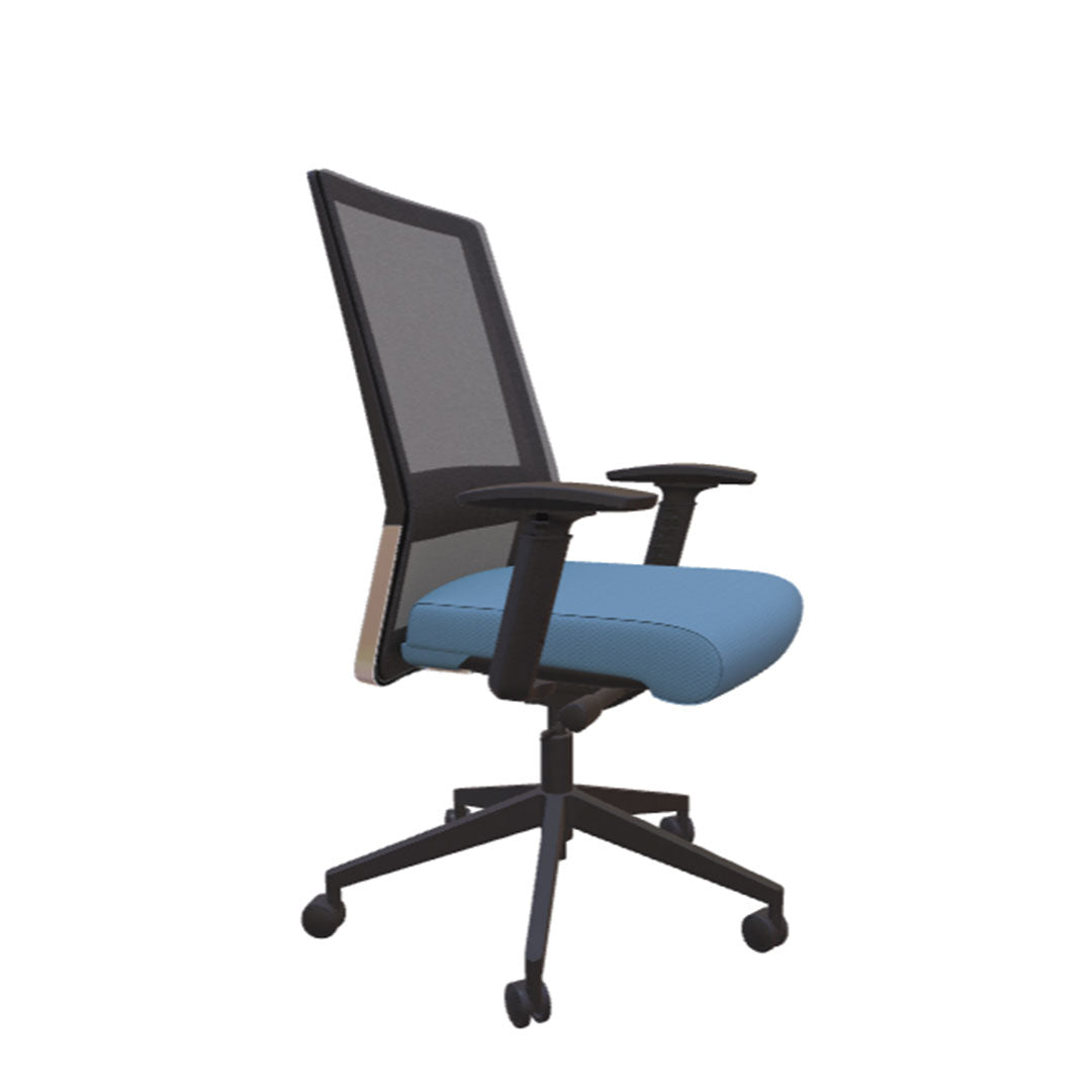 Freeride Mid-Back Grey Mesh Desk Chair - Kansas City Office Furniture