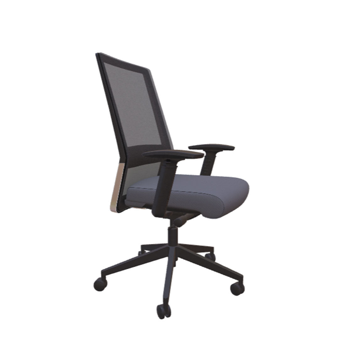 Freeride Mid-Back Grey Mesh Desk Chair - Kansas City Office Furniture