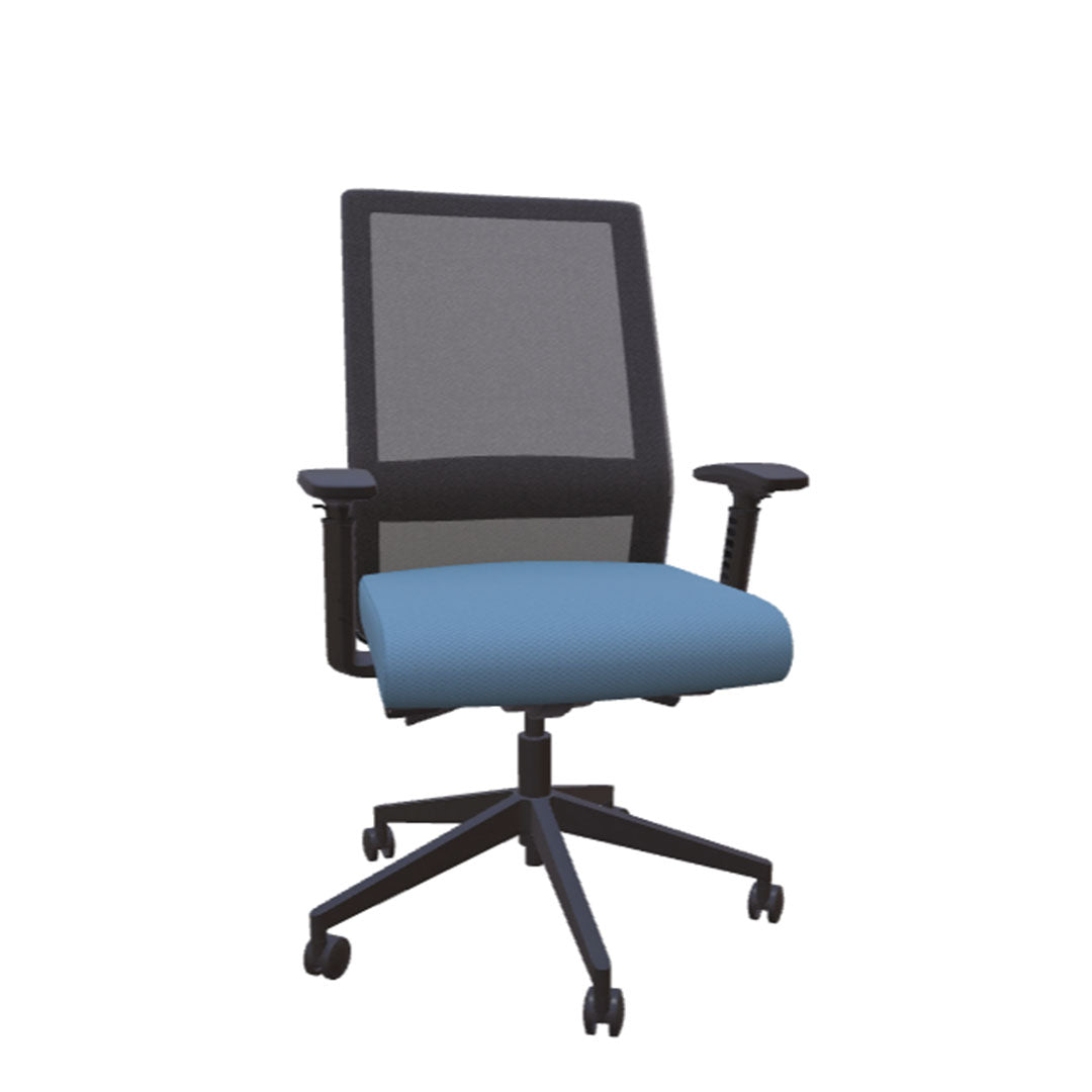 Freeride Mid-Back Grey Mesh Desk Chair - Kansas City Office Furniture