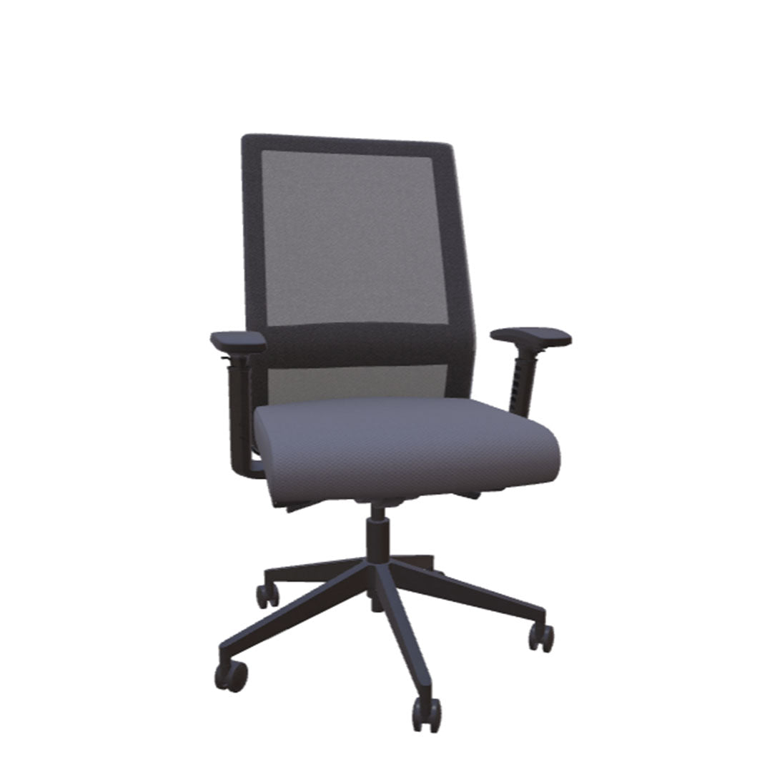 Freeride Mid-Back Grey Mesh Desk Chair - Kansas City Office Furniture