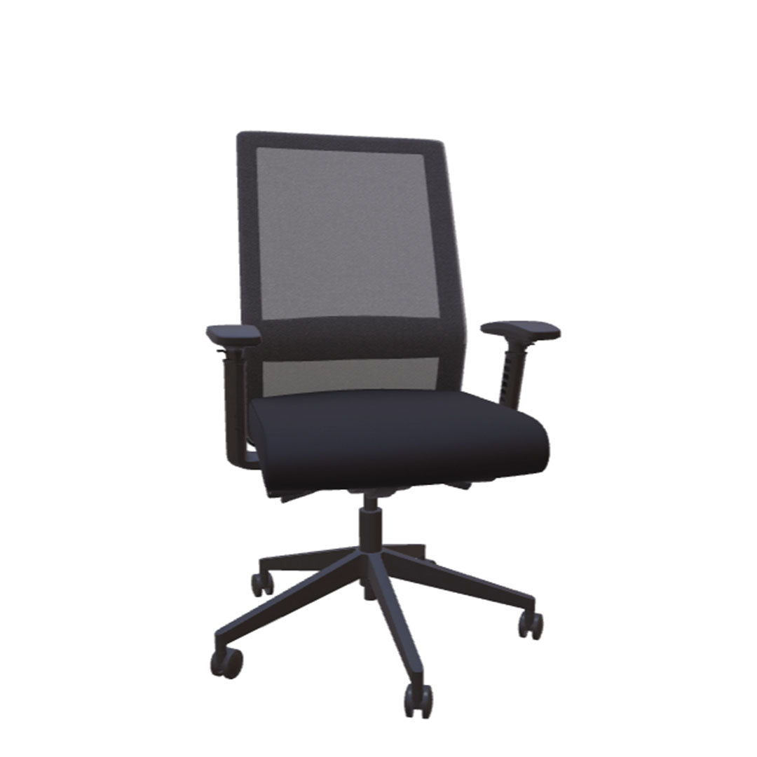 Freeride Mid-Back Grey Mesh Desk Chair - Kansas City Office Furniture