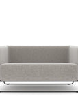 Hanno Contemporary Loveseat in Frost with Black Powder Coated Frame, Kansas City Office Furniture